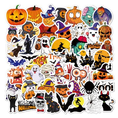 100 Pcs Halloween Pumpkin Stickers for Kids, Halloween Stickers Bulk, Party Favors, Waterproof Vinyl Stickers Pack Classroom Prizes,Kids and Youth Adult Party Favors Gifts