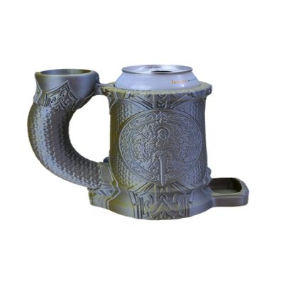 Magic Gifts and Goodies Paladin Dice Tower with Can Cozy & Storage - D&D Dice Tower - Tabletop RPG Dice Organizer - Dragon Dice Tower for Beer, Wine, Cider, Coffee, Hot Chocolate (Blue)