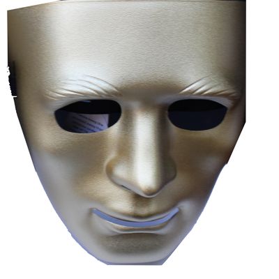 Chic Design Mask Full Face Plastic Plain Costume Party Dance Crew for Hip Hop Dance/Opera Gold