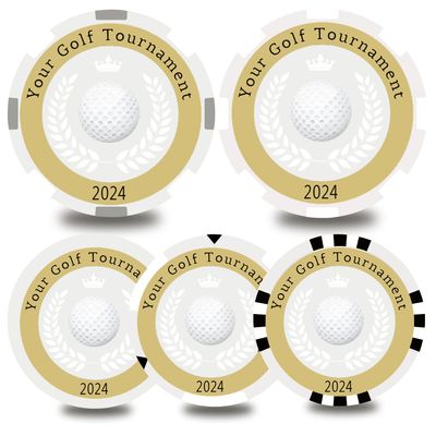 KGNIAHGU Custom Plastic Poker Chips - Personalize Your Game with Customized Chips and Golf Ball Markers (White, 37MM)