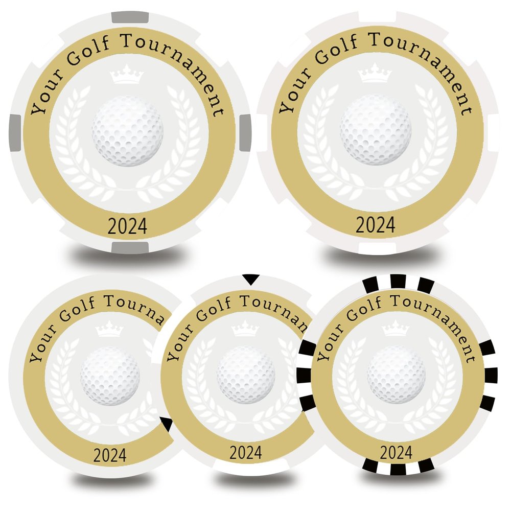 KGNIAHGU Custom Plastic Poker Chips - Personalize Your Game with Customized Chips and Golf Ball Markers (White, 37MM)