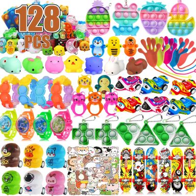 128 Pcs Easter Egg Filler Party Favors for Kids, Easter Basket Stuffers, Treasure Box Toys, Pinata Stuffers, Classroom Prizes, Goodie Bag Filler, Treasure Chest Carnival Prize for Boys Girls 4-8