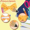 Back to School Pencil Hair Bow Clips for Baby Toddler School Bow Hair Clips Yellow Pencil Stripe Hair Bow Alligator Clips for Kindergarten Teacher Outfits Hair Accessories First Day of School Gifts view 3