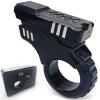 Ography Fidget Gun Fidget Toy Gun Fidget Slider, Enhanced Feel Stress Relief Relax EDC Gyro Finger Toy Fidget Ring Fingertip Textured Spinner Flip ASMR ADHD 3+ (Black Sliver) view 1