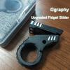 Ography Fidget Gun Fidget Toy Gun Fidget Slider, Enhanced Feel Stress Relief Relax EDC Gyro Finger Toy Fidget Ring Fingertip Textured Spinner Flip ASMR ADHD 3+ (Black Sliver) view 2