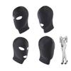 NANGXIANGZI 4Pcs Hood Mask with One Bodystocking Full Cover Hood Mask Open Eyes and Mouth Elastic Breathable Mask for Halloween Costumes (Black Set) view 1