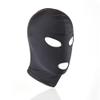NANGXIANGZI 4Pcs Hood Mask with One Bodystocking Full Cover Hood Mask Open Eyes and Mouth Elastic Breathable Mask for Halloween Costumes (Black Set) view 3