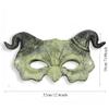 Animal Sheep Mask, PU Foaming Demon Half Face Mask, Halloween Costume for Masquerade Party Mask Facial Makeup Props (Red) view 3