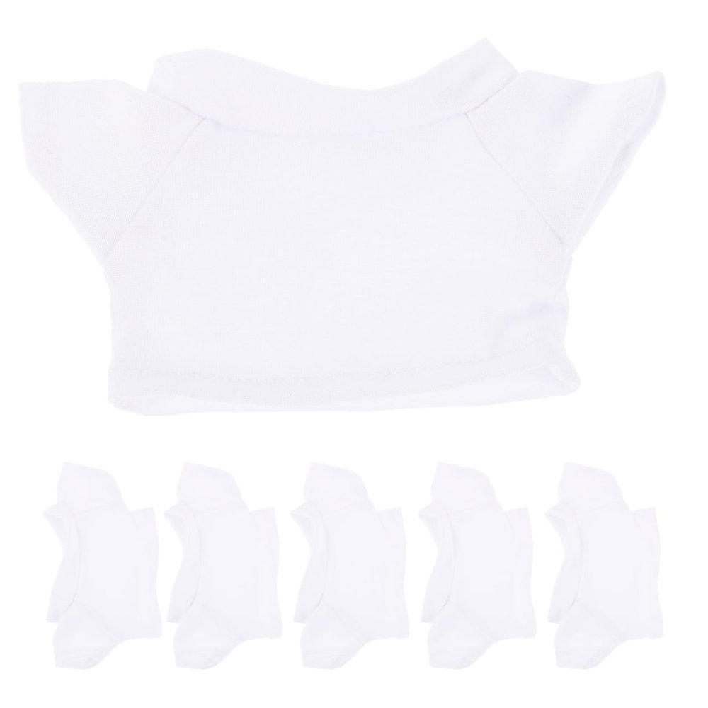 LALADEFIEE 24Pcs Doll Clothes T-Shirts for Stuffed Animals Cute and Replaceable Doll Costumes Soft Doll T-Shirt Clothes for Dress Up and Decor Compact and Reusable Small Doll Outfits
