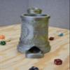 Magic Gifts and Goodies Wolf Bite Dice Tower with Can Cozy & Storage - D&D Dice Tower - Tabletop RPG Dice Organizer - Dragon Dice Tower for Beer, Wine, Cider, Coffee, Hot Chocolate (Silver/Gold) view 4