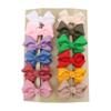 12 PCS Baby Bow Bangs Hair Clips Tiny Snap Clip for Infant Toddler Girl Mini Grosgrain Ribbon Hair Bow Barrettes Girls Hair Accessories (2.2" Jojo bow clips 12 Colors) view 1