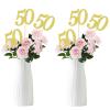 12PCS 50th Birthday Party Centerpiece Gold 50th Birthday Table Decorations for Girls Boys Cheers to 50th Happy 50th Birthday 50th Floral Decorations for 50th Birthday Party Supplies (gold 50th) view 1