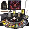 Erbacan Tarot Cards Deck for Beginners, 16pc Witchcraft Spell Kit,Tarot Cards with Meanings on Them- Quartz Crystal Ball,Incense Holder (Witchcraft Supplies kit Clearance) view 1