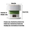 Compact Laundry Apartment Dorm RV Portable Washing Machine 8x8x12.2in Mini Washer With Spin Cycle Basket And Drain Hose Foldable 17L Capacity Camping Travel(Gray) view 2