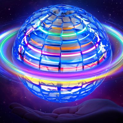 WHATOOK Flying Orb Toy: 2024 Upgraded Boomerang Ball, Hover Orb, Cosmic Globe Flying Spinner, Hand Controlled Mini Drone Ball, Cool Toys for 6-10+ Years Old Boys & Girls, Blue