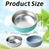 8 Pcs 304 Stainless Steel Baby Bowls with 8 Spoon Kids Bowls with Removable Silicone Shell Toddler Without Suction Bowls Anti Scald Snack Container for Dishwasher for Food Feeding(Multicolor) view 2
