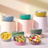 8 Pcs 304 Stainless Steel Baby Bowls with 8 Spoon Kids Bowls with Removable Silicone Shell Toddler Without Suction Bowls Anti Scald Snack Container for Dishwasher for Food Feeding(Multicolor) view 3