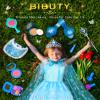 Kids Makeup Kit for Girls Dress Up for Girls, BIBUTY Pretend Play Fake Makeup Set with Princess Dress Cape Princess Shoes Crown, Princess Toy Gift for 3-6 Toddler Little Girl view 2