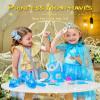 Kids Makeup Kit for Girls Dress Up for Girls, BIBUTY Pretend Play Fake Makeup Set with Princess Dress Cape Princess Shoes Crown, Princess Toy Gift for 3-6 Toddler Little Girl view 3