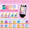 WEOLULI Kids Smart Phone with Dual Camera, Game & Music Player, Toddler Learning Play Toy Cell Phone, Gifts for Girls, Christmas, Birthday, Age 3-10, Light Pink view 2