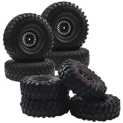 6-Spoke 1.9" Rubber Tires 108mm Wheels & 12mm Hex Hub Wheel Rims & RC 1.9" RC Tires and Wheel Nylon Rims 12mm Hex Hub OD 116mm/4.56" Rubber Tyre