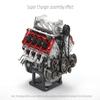 FunXylophy 1:10 MAD RC CNC Dynamic Visual Supercharger Model with Metal Moving Parts DIY Assembly Toy (KIT Version) view 4