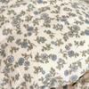 BuLuTu 2 Layers Muslin Cotton Toddler Pillowcase, 1 pc, 14"x20", Shabby Chic Blue Floral Print Pillow Cases for Kids Girls Boys Pillow Covers Soft Breathable, Envelope Closure view 3