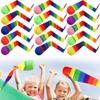 Kugliwa 15 Pcs Rainbow Catch Tail Balls Foam Colorful Meteor Playground Sports Throw and Catch Ball with Rainbow Tail for School Educational Training view 1