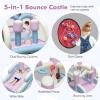 HONEY JOY Inflatable Bounce House, Jumping Bouncy Castle with Slide, Basketball Rim, Boxing & Dart Game, Indoor Outdoor Blow Up Bouncy House for Birthday Party (with 480w Blower) view 2