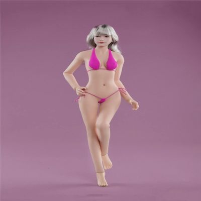 1/6 Scale Female Body, 12inch JIAOUDOLL Young Girl Small Bust Super Flexible Seamless Action Figure Body Doll Collection (JO-Q05B-WS Pale Skin)