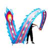 19.6 FT(6 Meters) Rainbow Ribbon Dragon Dance Poi, Outdoor Flinging Fitness Flowy Silk-Like Dragon Ribbon Streamer Set with 340g Ball & 1.1 Meters Swing Rope view 1
