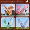 19.6 FT(6 Meters) Rainbow Ribbon Dragon Dance Poi, Outdoor Flinging Fitness Flowy Silk-Like Dragon Ribbon Streamer Set with 340g Ball & 1.1 Meters Swing Rope view 2