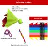 19.6 FT(6 Meters) Rainbow Ribbon Dragon Dance Poi, Outdoor Flinging Fitness Flowy Silk-Like Dragon Ribbon Streamer Set with 340g Ball & 1.1 Meters Swing Rope view 3