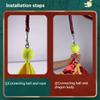 19.6 FT(6 Meters) Rainbow Ribbon Dragon Dance Poi, Outdoor Flinging Fitness Flowy Silk-Like Dragon Ribbon Streamer Set with 340g Ball & 1.1 Meters Swing Rope view 4