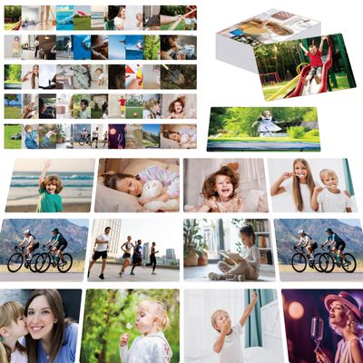 50 Verb Flashcards, Picture & Word Cards Action Language Builder Visual Aid Language Learning Tool for Autism, ESL Teaching Materials for Adults, Non-Verbal Children Vocabulary Builder for Kids