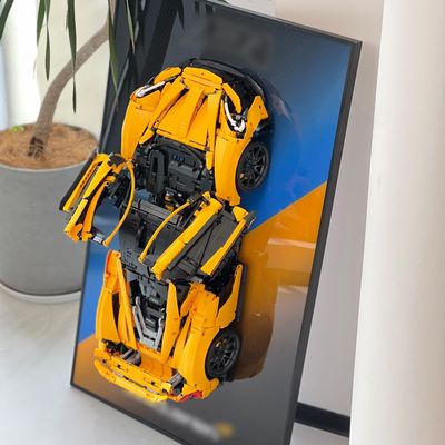 iLuane Display Wallboard for Model Car Racing Model Kit 42172, Adult Collectibles Wall Mount, Home or Office Dcor, Gradient Color (No Car Included)