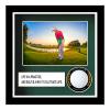 Golf Ball Case Display,9.8"x8.6"Golf Ball Holder Display,Hole in One Display Case,with 4x6 Photo Frame,Solid Wood HD Glass Golf Display (Black)  view 1