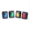 QZLIBEFUD On Off 16A/250V Heavy Duty 4 pin DPST IP67 Sealed Waterproof T85 Auto Boat Marine Toggle Rocker Switch with LED 12V 220V 30x22(Green,220V) view 3