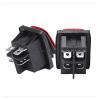 QZLIBEFUD On Off 16A/250V Heavy Duty 4 pin DPST IP67 Sealed Waterproof T85 Auto Boat Marine Toggle Rocker Switch with LED 12V 220V 30x22(Green,220V) view 4