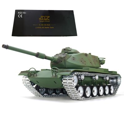 FunXylophy RC Tank for Adults, 1/16 2.4G US M60A3 Infrared Combat Battle Tank with Sound and Light, Military Tank RC All Terrain Off-Road Model for Adult (Professional Version)