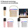 Karaoke Machine for Kids and Adults, Mini Karaoke Bluetooth Mic Singing Speaker with Wireless Microphones and 7 Color Lights, Toys for All Phones, Birthday, Children's Day Gift, Family Party (Beige) view 4