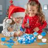 EZdhuawuse Winter Fine Motor Toys - 270Pcs Christmas Counting Sorting Sensory Bin Filler Set for Kids Winter Counting Toy with Felt Snowflakes Pom Poms Cup Clip for Preschool Education Activities view 4