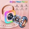 Mini Karaoke Machine for Kids, Girl Toys Gifts, Kids Karaoke Wireless Microphone for 4,5,6,7,8,9,10,11,12 Years Old Boys and Girls Christmas Party Gifts Toys (Pink) view 3