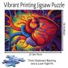 1000 Piece Jigsaw Puzzles for Adults Graffitic Men Heart Painting Jigsaw Puzzle Human Organ 1000 Pieces Puzzles Game Scandinavia Wall Decor DIY Craft Medical Anatomy Puzzle Art Hospital Decor(Red) view 2
