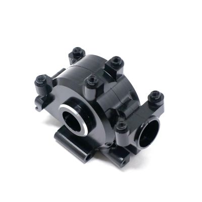 VBCERSDZ RC Transmission Gear Box Compatible with Losi for Baja for Rock for Rey Metal Front Gear Box Gearbox Housing 1/10 RC Car Upgrade Parts Replacement Accessories(Black)
