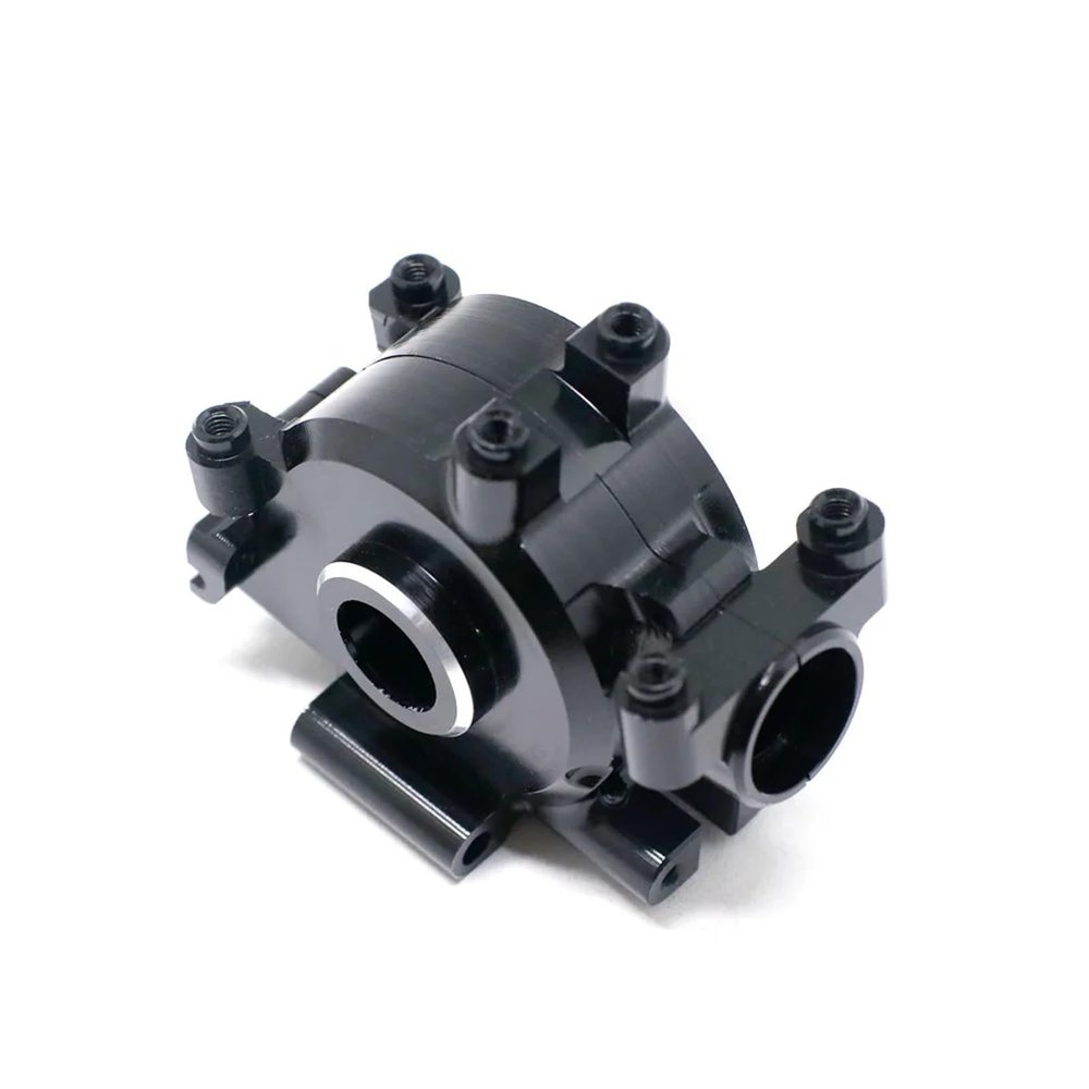VBCERSDZ RC Transmission Gear Box Compatible with Losi for Baja for Rock for Rey Metal Front Gear Box Gearbox Housing 1/10 RC Car Upgrade Parts Replacement Accessories(Black)