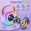 Mini Karaoke Machine for Kids, Girl Toys Gifts, Kids Karaoke Wireless Microphone for 4,5,6,7,8,9,10,11,12 Years Old Boys and Girls Christmas Party Gifts Toys (Purple) view 3
