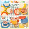 HAPGFS 30 PCS Wooden Play Dishes and Plates for Kids, Montessori Wooden Kitchen Accessories Tableware Set Toys for Toddler Gifts, Pretend Play Food Sets for Children Birthday 3 4 5 6 Boys Girls view 3