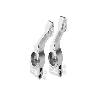 Aluminum 7075 Alloy Rear Stub Axle Carriers for Traxxas 1:10 Slash Pro 2WD / F-150 SVT Raptor/Fiesta ST Rally/Rustler 4X4 / Hoss 4X4 / Slash 4X4 / Stampede 4X4 Upgrade Parts - Silver