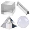 Tuimiyisou Prism Refractor Optical Crystal Prism Refractor Rainbow Maker Glass Light Prism for Science Teaching Spectrum Physics Photography Decoration 4PCS view 1